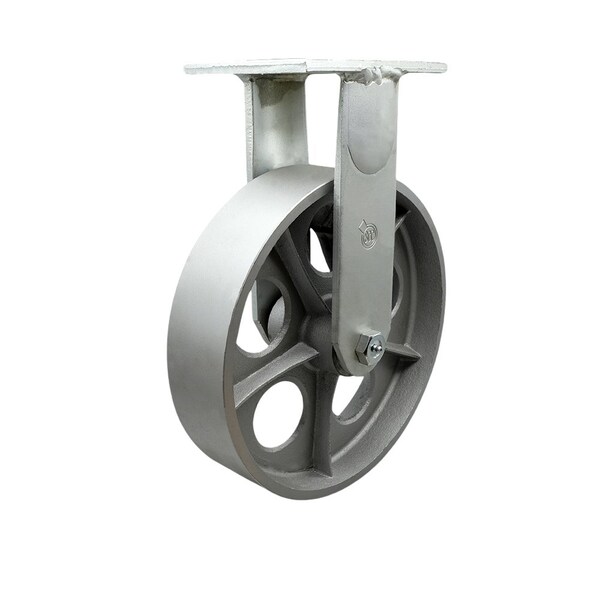 10'' Extra Heavy Duty Semi Steel Cast Iron Wheel Rigid Top Plate Caster